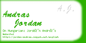 andras jordan business card